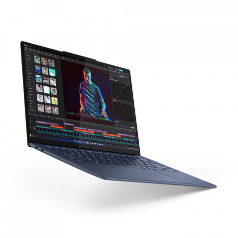 Lenovo Yoga Slim 7 14Q8X9 Snapdragon X Elite X1E-78-100 14,5"3K OLED Touch 90Hz 1000nit 32GB DDR5 SSD1TB Qualcomm Adreno 70Wh Win11 Cosmic Blue 2Y - Galeria zdjęcie 11