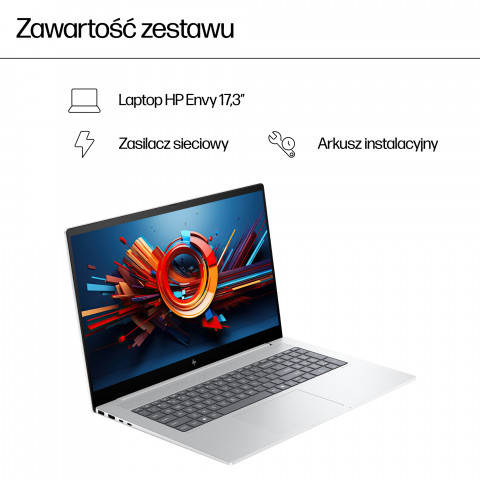 HP ENVY 17-da0006nw Ultra 5 125H 17,3"FHD Touch AG IPS 300nits 16GB DDR5 SSD1TB Intel Arc 5MP W11Pro 2Y Glacier Silver - Galeria zdjęcie 12