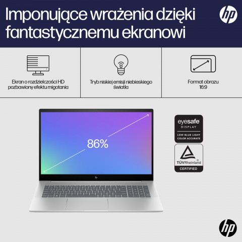 HP Envy 17-cw0229nw i5-13500H 17.3"FHD IPS 300nits 16GB DDR4 SSD512 Intel Iris Xe IR Camera Win11 2Y Natural Silver - Galeria zdjęcie 13