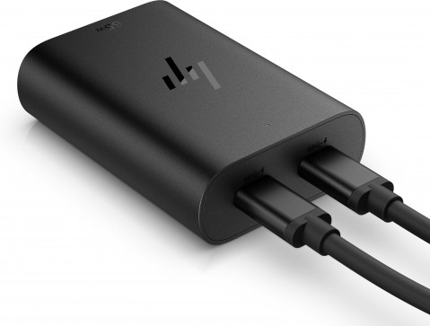 Zasilacz sieciowy HP 65W GaN 2xUSB-C czarny 600Q7AA - Galeria zdjęcie 6