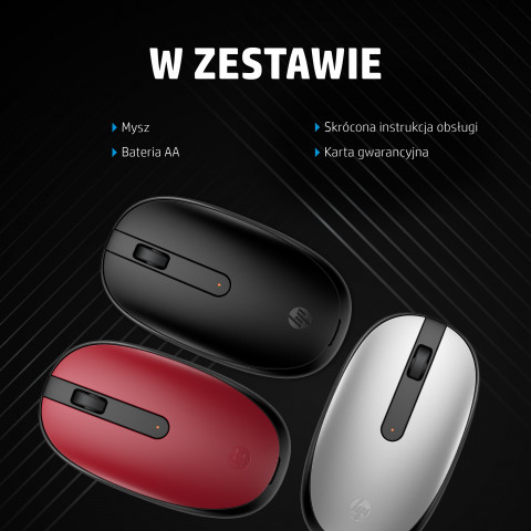 Mysz HP 240 Empire Red Bluetooth Mouse bezprzewodowa czerwono-czarna 43N05AA - Galeria zdjęcie 9