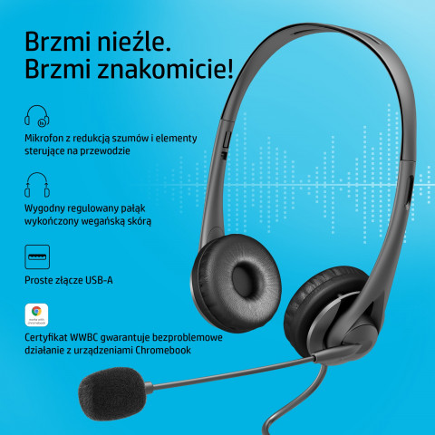 HP Słuchawki G2, 428H5AA, USB, czarne - Galeria zdjęcie 5