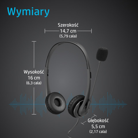Słuchawki z mikrofonem HP Stereo 3.5mm Headset G2 przewodowe czarne 428H6AA - Galeria zdjęcie 6