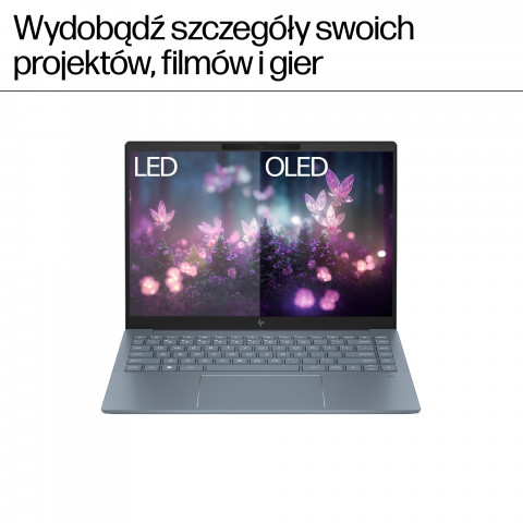 HP Pavilion14-ew1007nn Ultra 5 125H 14,0"2.8K OLED 400nits 120Hz 16GB DDR5 SSD512 Intel Arc 5MP Win11 2Y Natural Silver - Galeria zdjęcie 11
