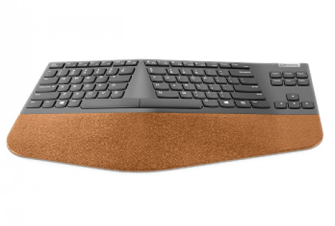 Klwiatura bezprzewodowa Lenovo Go Split, GY41C33969, grafitowa/korek naturalny - Galeria zdjęcie 1