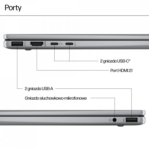 HP ENVY x360 14-fa0400nw Ryzen 5 8640HS 14,0"WUXGA Touch AG IPS300 nits 16GB DDR5 SSD512 Radeon Integrated 5MP W11Pro 2Y Glacier Silver - Galeria zdjęcie 7