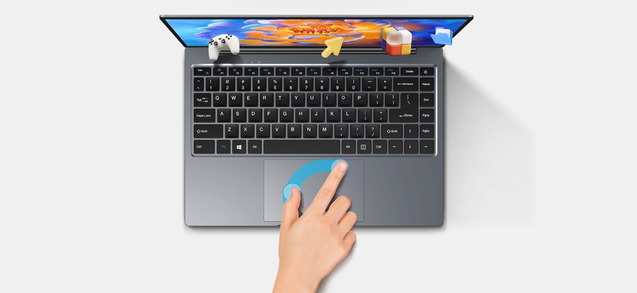 Chuwi Corebook CWI575K1 i5-1035G4 14"FHD+ 8GB SSD512 BT BLKB Win11 Silver - zdjęcie 7