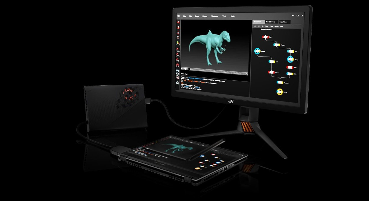 ASUS ROG Flow X13 Ryzen 9 5980HS 13.4" WQUXGA 60Hz IPS 300nits Glossy 32GB DDR4 SSD1TB GeForce GTX 1650 Cam Win10 62WHrs Black Supernova Edition - zdjęcie 12