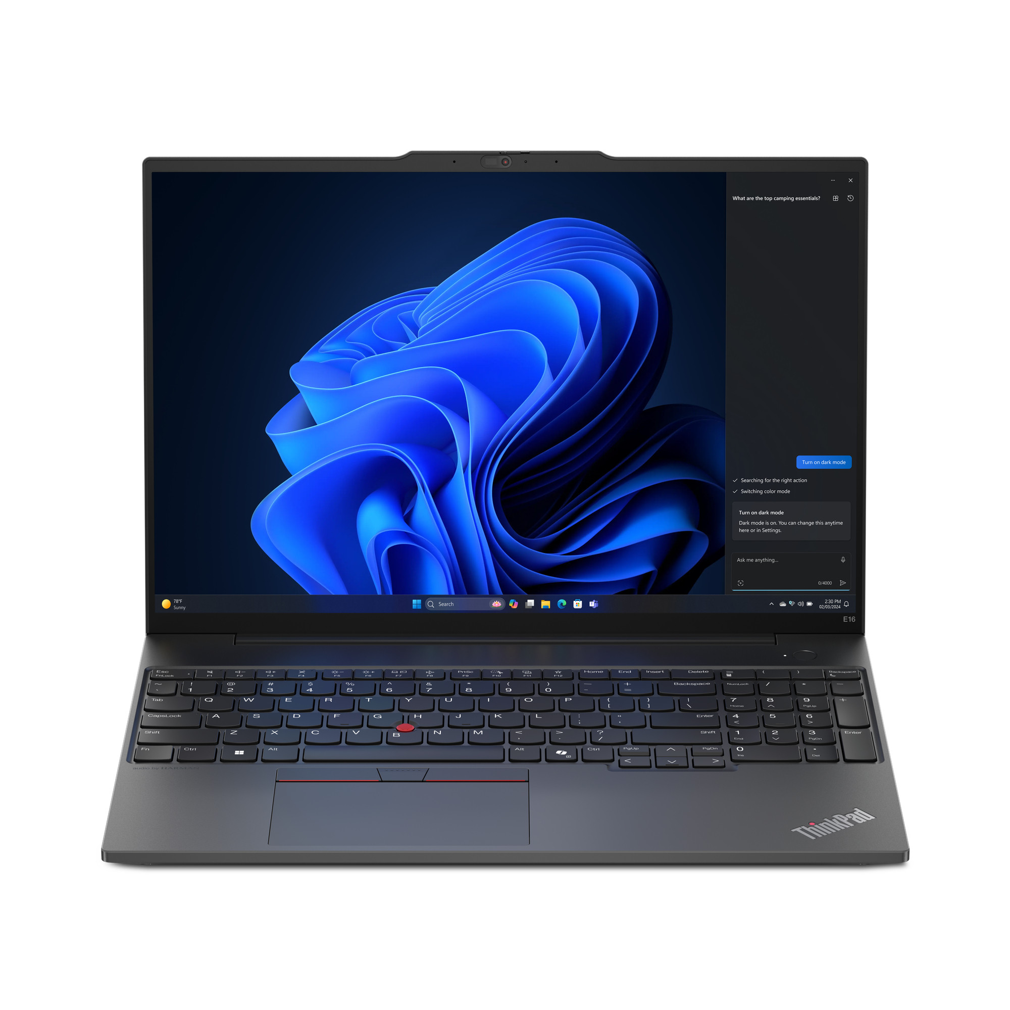 Lenovo ThinkPad E16 G2 Core Ultra 5 125U 16.0"WUXGA IPS 300nits AG 16GB DDR5 SSD512 Arc 57Wh W11Pro 3Y OnSite Graphite Black - zdjęcie 1
