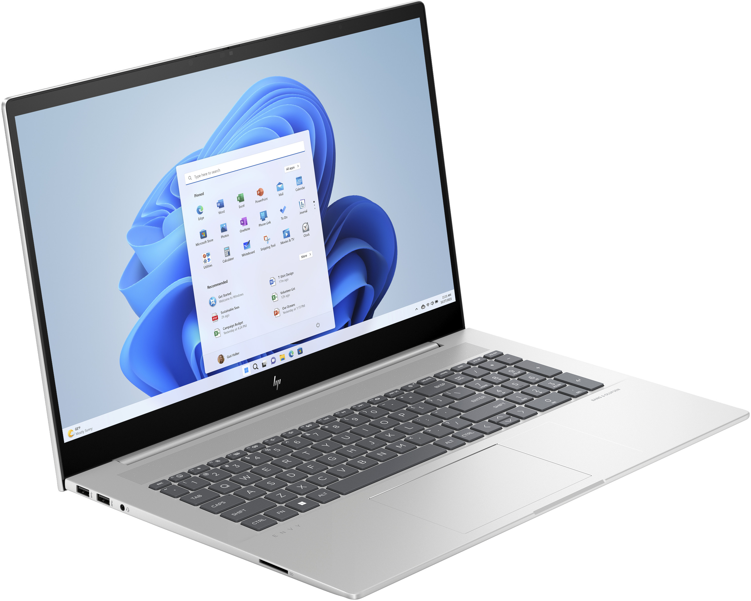 HP ENVY 17-da0006nw Ultra 5 125H 17,3"FHD Touch AG IPS 300nits 16GB DDR5 SSD1TB Intel Arc 5MP W11Pro 2Y Glacier Silver - zdjęcie 3