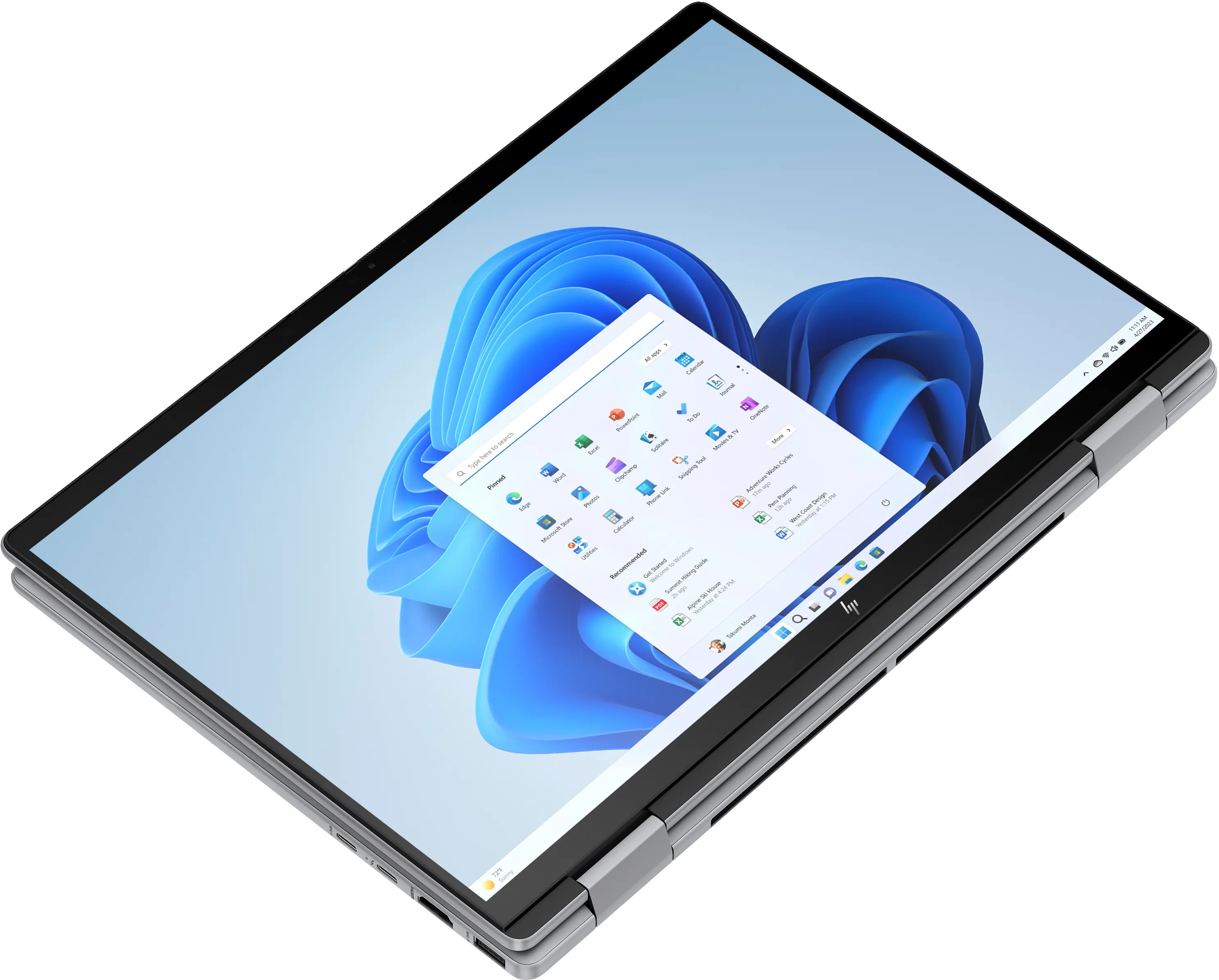 HP ENVY x360 14-fa0400nw Ryzen 5 8640HS 14,0"WUXGA Touch AG IPS300 nits 16GB DDR5 SSD512 Radeon Integrated 5MP W11Pro 2Y Glacier Silver - zdjęcie 2