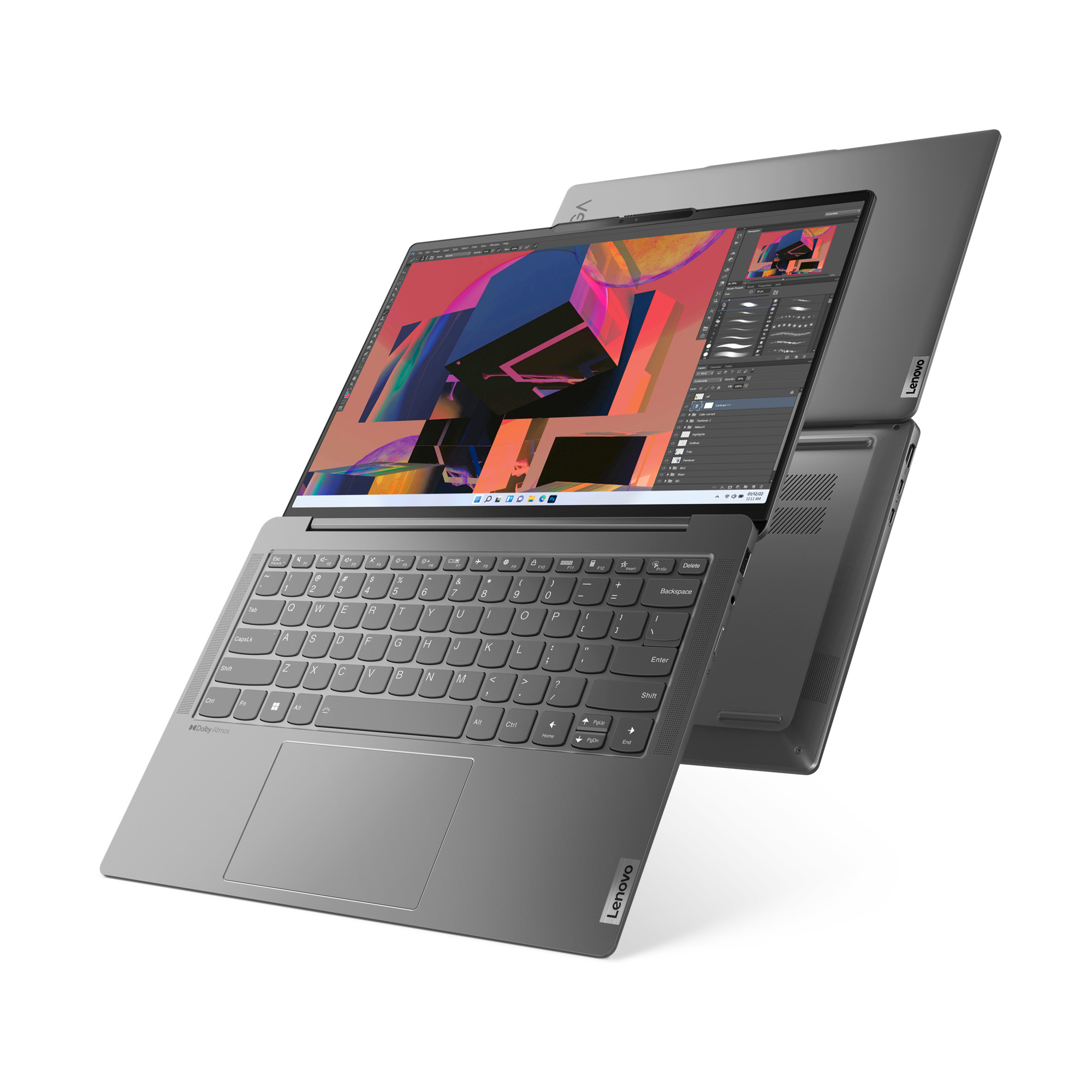 Lenovo Yoga Slim 6 14IRH8 i5-13500H 14" WUXGA OLED 400nits Glossy 60Hz 16GB Soldered LPDDR5x 5200 SSD512 Intel Iris Xe Graphics Win11 Storm Grey - zdjęcie 4