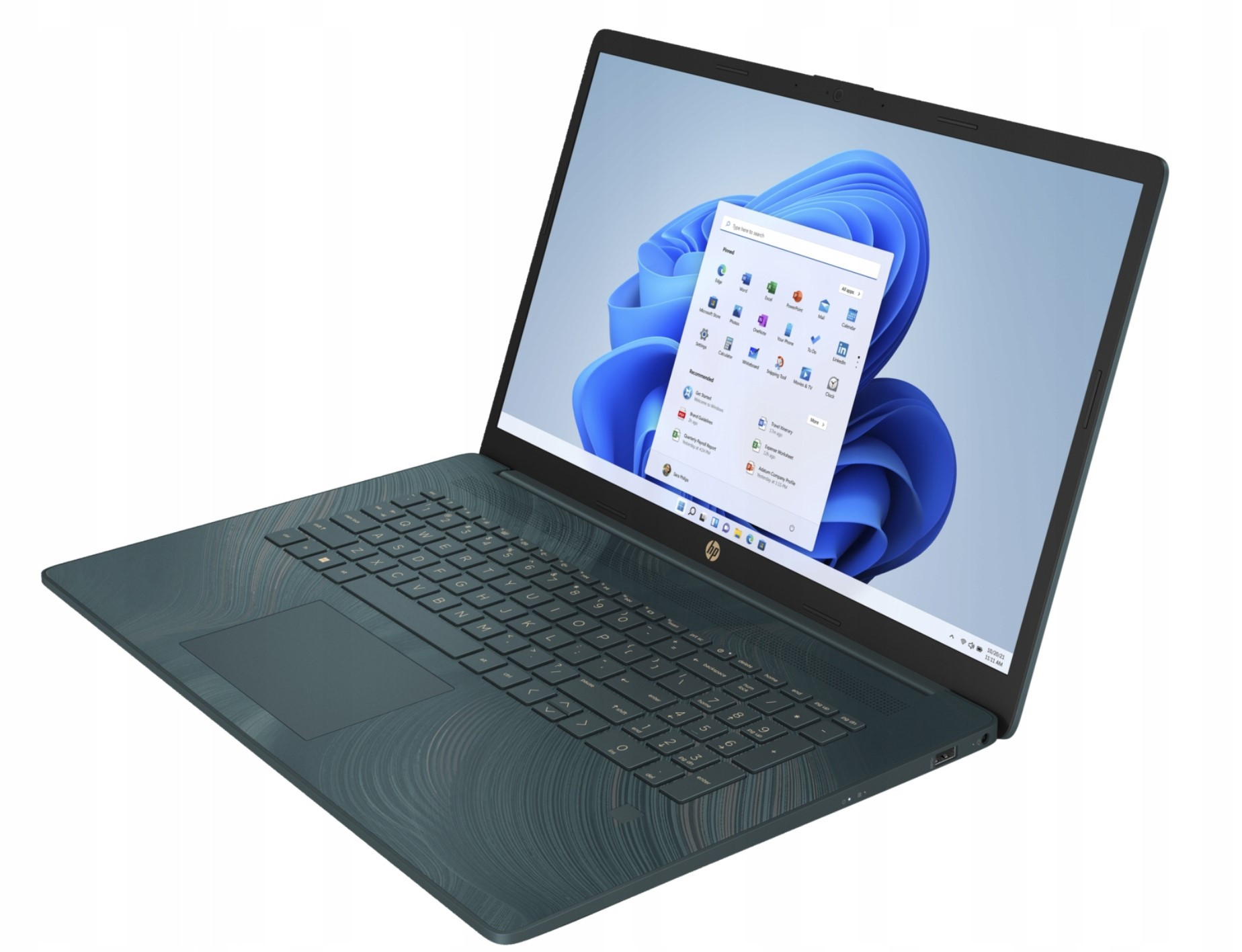 HP 17-cn0055ds QuadCore N4120 17,3"FHD AG IPS 8GB DDR4 SSD256 UHD600 Cam720p BLKB BT 41Wh Win11 (REPACK) 2Y Peacock Teal - zdjęcie 4