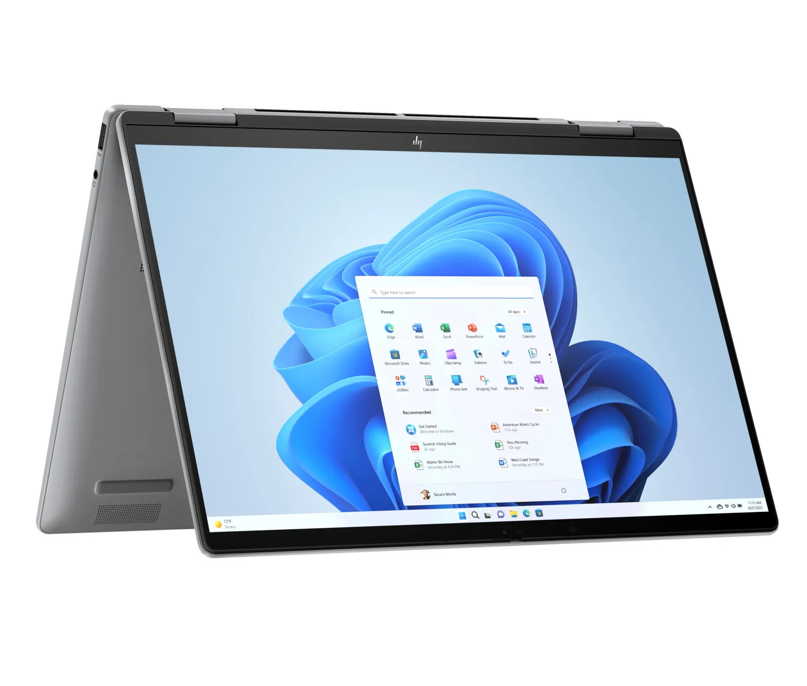 HP ENVY x360 14-fa0400nw Ryzen 5 8640HS 14,0"WUXGA Touch AG IPS300 nits 16GB DDR5 SSD512 Radeon Integrated 5MP W11Pro 2Y Glacier Silver - zdjęcie 1