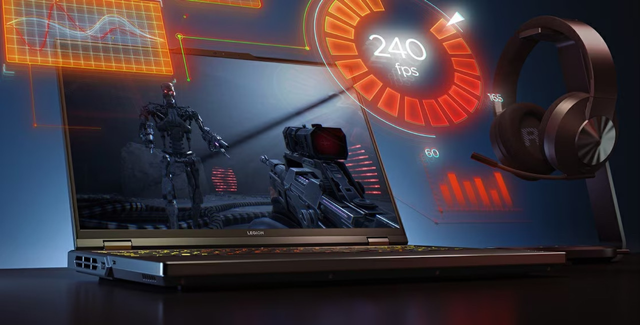 Lenovo Legion Pro 5 16ARX8 Ryzen 7 7745HX 16" WQXGA IPS 500nits AG 240Hz 16GB DDR5 5200 SSD512 GeForce RTX 4070 8GB NoOS Onyx Grey - zdjęcie 9