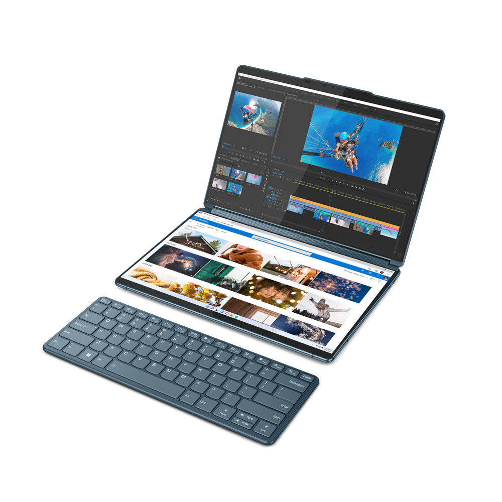 Lenovo Yoga Book 9 13IMU9 Ultra 7 155U 2x 13.3" 2.8K OLED 400nits Glossy 60Hz 32GB LPDDR5x-7467 SSD512 Intel Arc Graphics Win11 Tidal Teal - zdjęcie 3