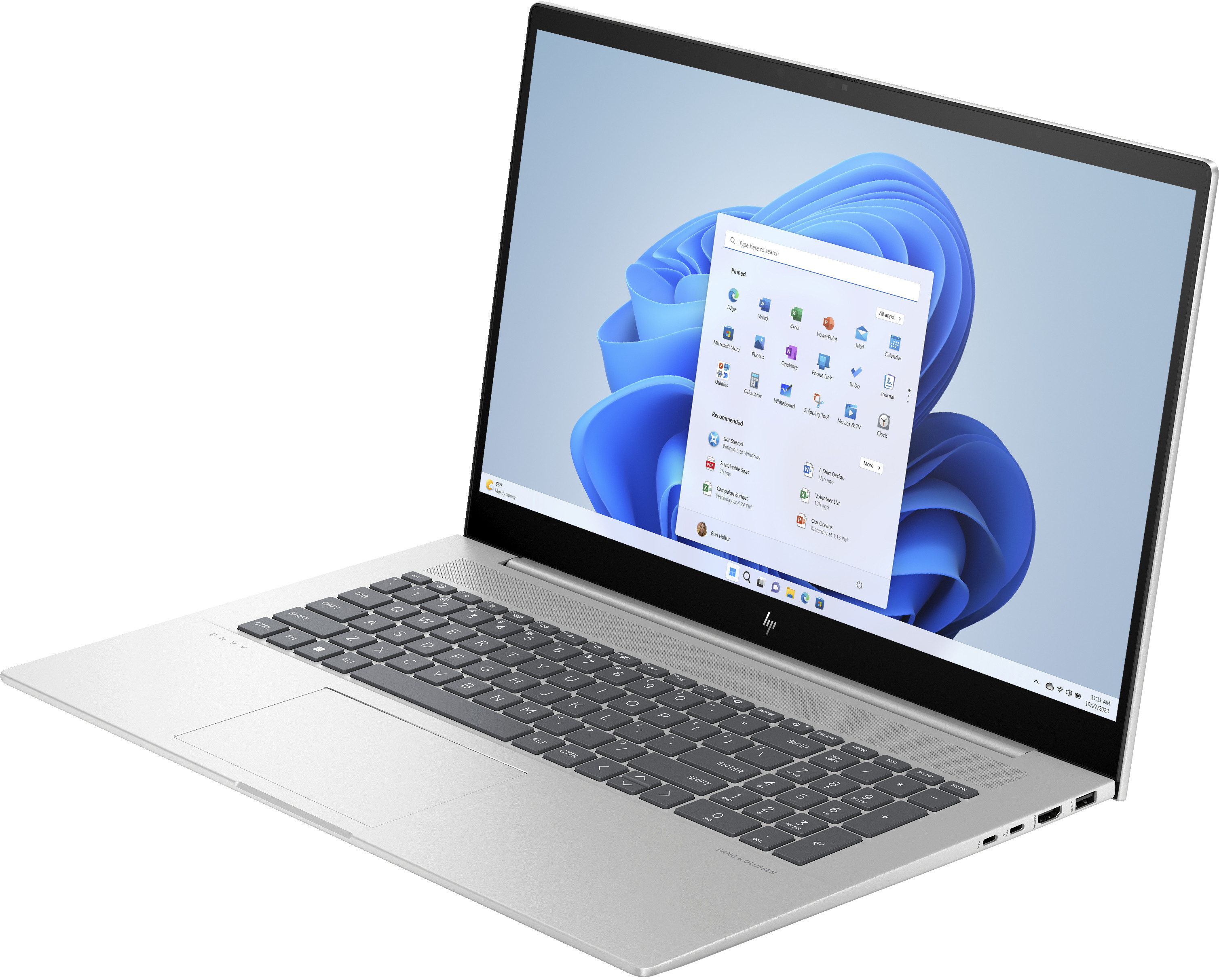 HP ENVY 17-da0006nw Ultra 5 125H 17,3"FHD Touch AG IPS 300nits 16GB DDR5 SSD1TB Intel Arc 5MP W11Pro 2Y Glacier Silver - zdjęcie 1