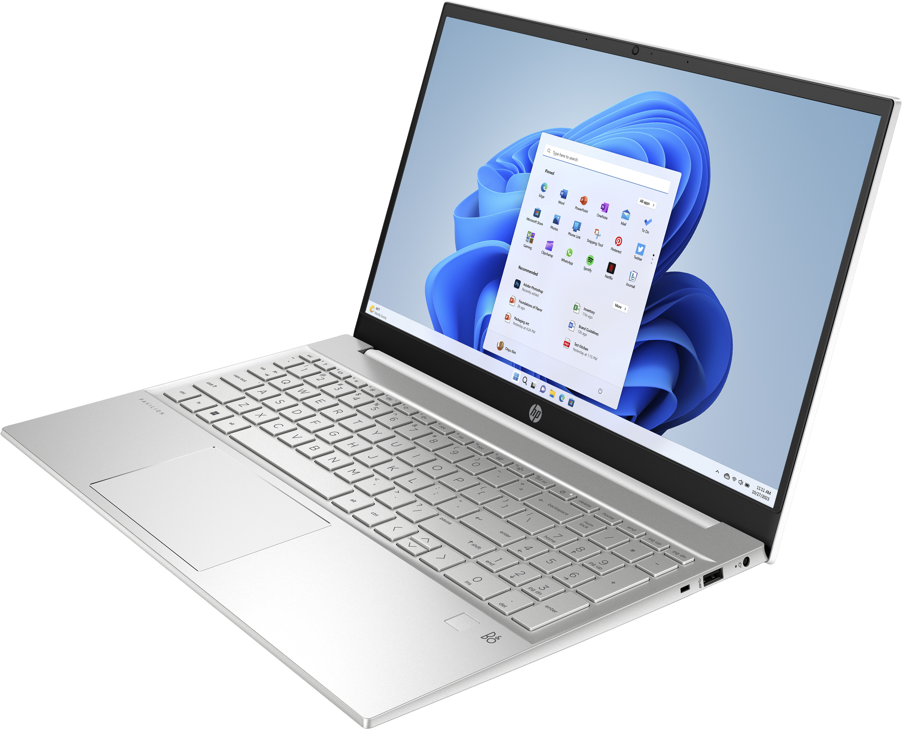 HP Pavilion 15-eg3214nw i5-1335U 15,6"FHD 250nits IPS 16GB DDR4 3200 SSD512 IrisXe Cam720p 41Wh Win11 Biały - zdjęcie 4