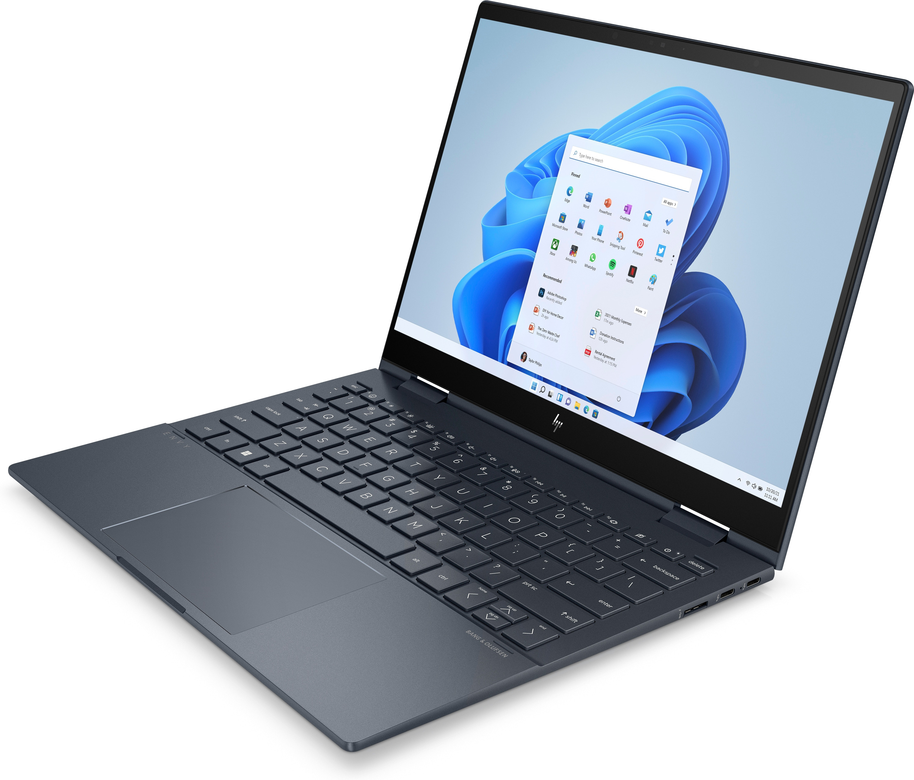 HP ENVY x360 13-bf0007nw i5-1230U 13.3 WUXGA Touch IPS 400nits 16GB DDR4 SSD512 Intel Iris Xe Graphics No ODD Win11 2Y Space Blue - zdjęcie 3