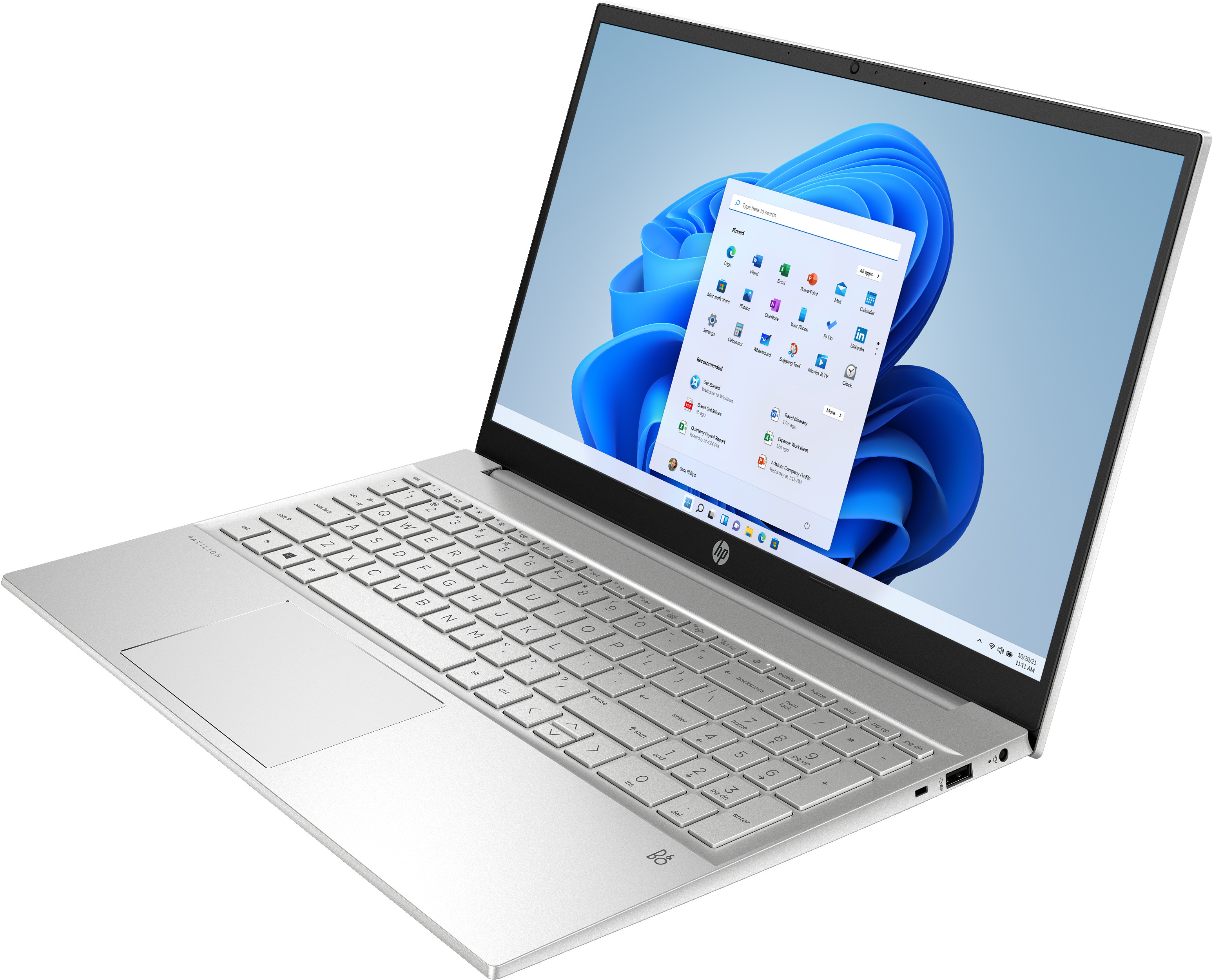 HP Pavilion 15-eh3005nw Ryzen 5 7530U 15.6"FHD AG slim 250nits 8GB DDR4 SSD512 Radeon Integrated Graphics No ODD FPR Cam720p Win11 2Y Natural Silver - zdjęcie 2