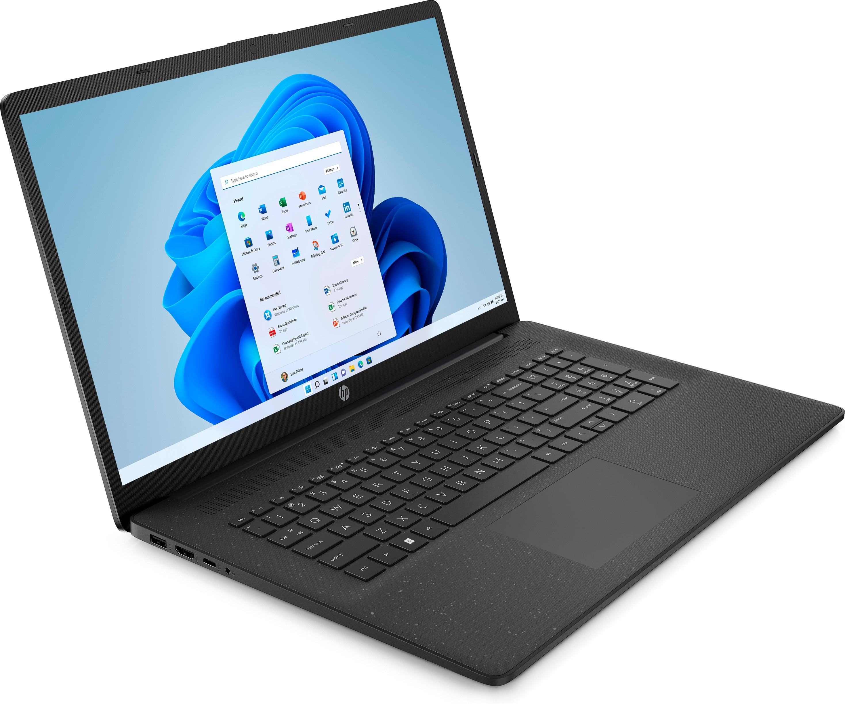 HP 17-cn3159nw i3-N305 17.3"FHD 250nits Matt 8GB DDR4 SSD256 Intel UHD Graphics Win11 2Y Jet Black - zdjęcie 2