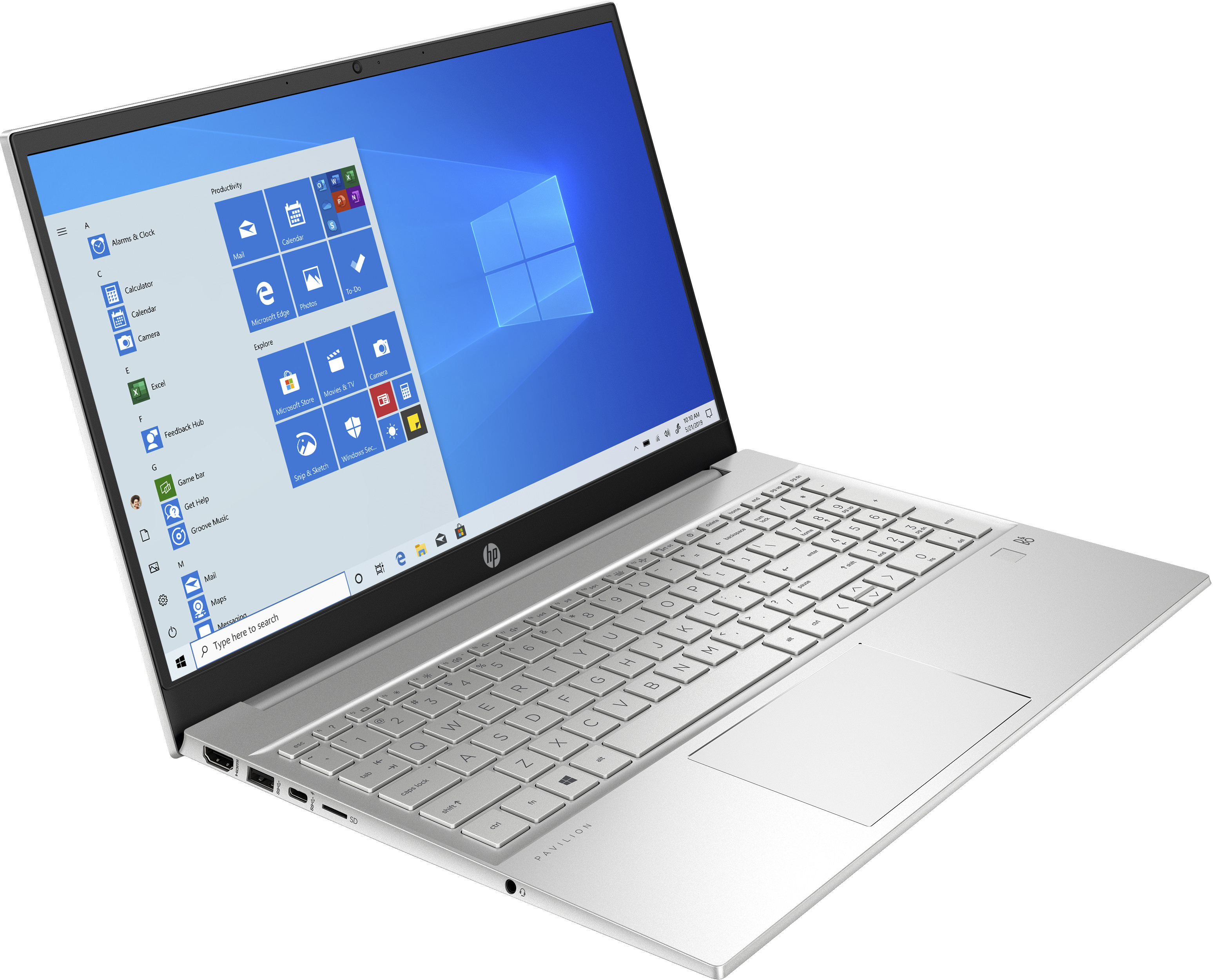 HP Pavilion 15-eh3005nw Ryzen 5 7530U 15.6"FHD AG slim 250nits 8GB DDR4 SSD512 Radeon Integrated Graphics No ODD FPR Cam720p Win11 2Y Natural Silver - zdjęcie 3