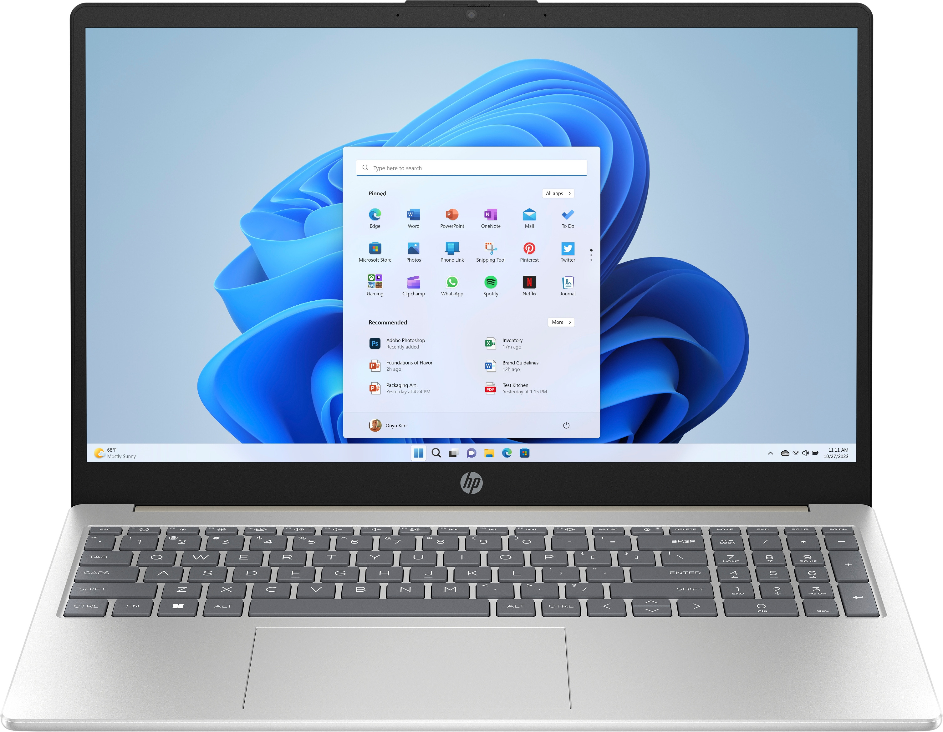 HP 15-fd0739nw i3-N305 15.6"FHD 8GB DDR4 3200 SSD256 Intel UHD Graphics Win11 2Y Warm Gold - zdjęcie 1