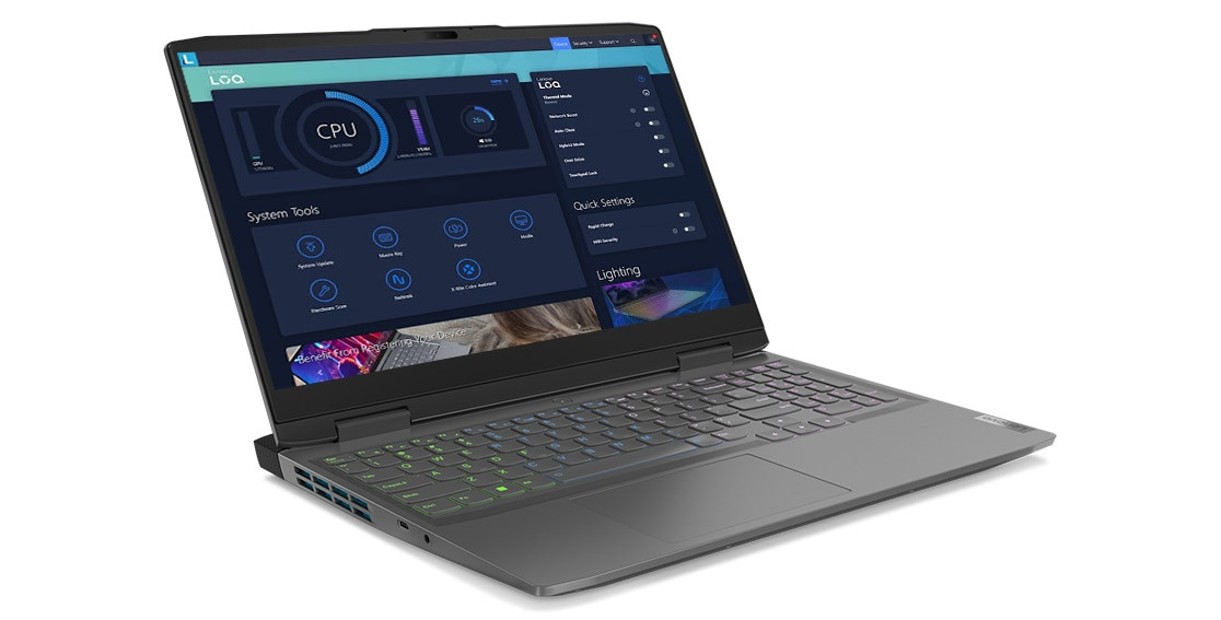 Lenovo LOQ 15IRH8 i5-12450H 15.6" FHD IPS 350nits AG 144Hz 16GB DDR5 4800 SSD512 GeForce RTX 4050 6GB NoOS 3Y Storm Grey - zdjęcie 11